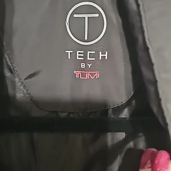 Mens TUMI Tech Harrington Windbreaker Zip Up Track Jacket L Nylon Black - Picture 2 of 6